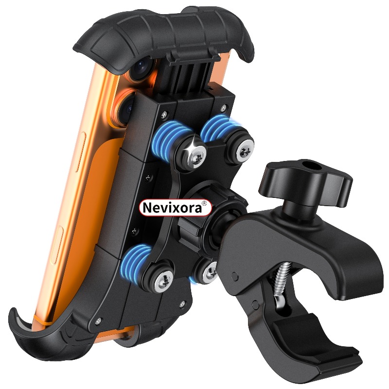 Commuter Bike Lock - Anti-Vibration Motorcycle Phone Mount Camera Friendly